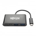 Tripp Lite USB 3.1 Gen 1 USB-C Portable Hub with 2 USB-C Ports and 2 USB-A Ports, Thunderbolt 3 Compatible, Black