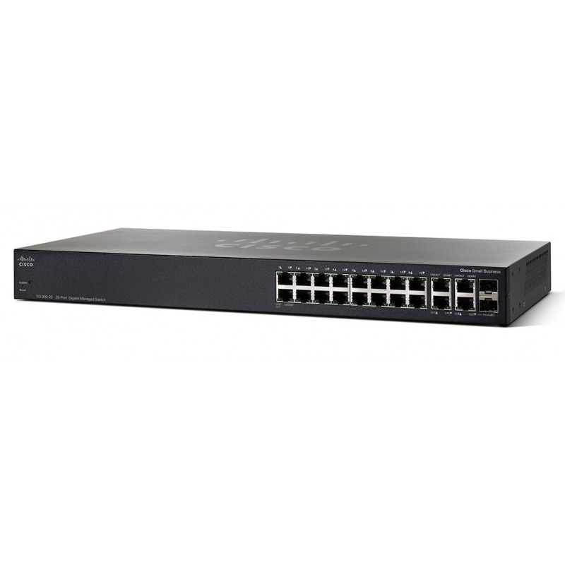 Cisco SG350 20 Managed L2 L3 Gigabit Ethernet 10 100 1000 Black 1U