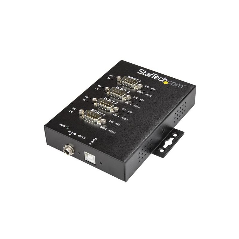 StarTech.com 4-Port Industrial USB to RS-232/422/485 Serial Adapter - 15 kV ESD Protection