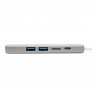 Tripp Lite USB-C Docking Station, 4K @ 30 Hz, HDMI, Thunderbolt 3, PD Charging, Micro SD – Silver