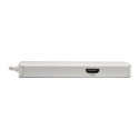 Tripp Lite USB-C Docking Station, 4K @ 30 Hz, HDMI, Thunderbolt 3, USB-A Hub, PD Charging, SD/Micro SD, GbE - Silver