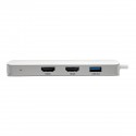 Tripp Lite USB-C Docking Station, (x2) HDMI + VGA, Thunderbolt 3, USB-A, PD Charging – 1080p @ 60 Hz, Silver