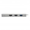 Tripp Lite USB-C Docking Station, (x2) HDMI + VGA, Thunderbolt 3, USB-A, PD Charging – 1080p @ 60 Hz, Silver