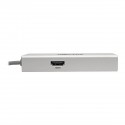 Tripp Lite USB-C Docking Station, 4K @ 30 Hz, HDMI, Thunderbolt 3, USB Hub, Gb Ethernet – Silver