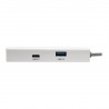 Tripp Lite USB-C Docking Station, 4K @ 30 Hz, HDMI, Thunderbolt 3, USB Hub, Gb Ethernet – Silver