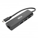 Tripp Lite 4-Port USB 3.1 Hub, 4x USB-A, Thunderbolt—Black