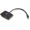 C2G 80935 cable interface/gender adapter Mini DisplayPort HDMI + VGA Black