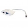 C2G 80936 cable interface/gender adapter Mini DisplayPort HDMI + VGA White