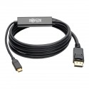 Tripp Lite USB-C to DisplayPort Cable, 4K @ 60Hz, Thunderbolt 3, 1.83 m