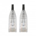 Tripp Lite Cat6 UTP Patch Cable (RJ45) - M/M, Gigabit, Snagless, Molded, Slim, Black, 0.31 m