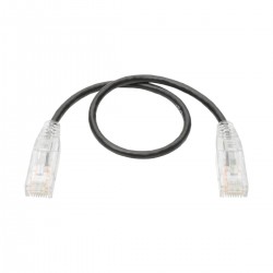 Tripp Lite Cat6 UTP Patch Cable (RJ45) - M/M, Gigabit, Snagless, Molded, Slim, Black, 0.31 m
