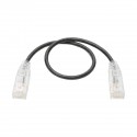 Tripp Lite Cat6 UTP Patch Cable (RJ45) - M/M, Gigabit, Snagless, Molded, Slim, Black, 0.31 m