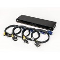 Vertiv 1x4 KVM switch with USB, push (touch) button switching, keystroke switching, cascade support, internal power supply, incl