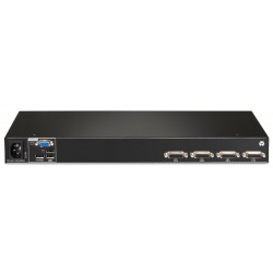 Vertiv Avocent 1x4 KVM switch with USB, push (touch) button switching, keystroke switching, cascade support, internal power supp