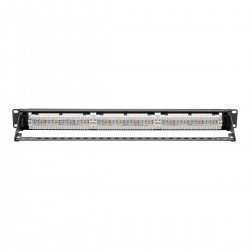 Tripp Lite Cat6 24-Port Patch Panel - PoE+ Compliant, 110/Krone, 568A/B, RJ45 Ethernet, 1U Rack-Mount