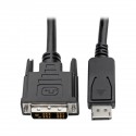 Tripp Lite DisplayPort to DVI-D Adapter Cable – M/M, DP w/Latches, 1920 x 1200 (1080p) @ 60 Hz, 0.91 m