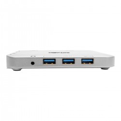 Tripp Lite USB-C Laptop Docking Station w/ mDP, HDMI, VGA, GbE, 4K @ 30 Hz, Thunderbolt 3 - USB-A, PD Charging, Silver
