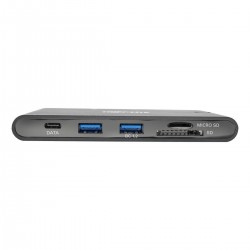 Tripp Lite USB-C Laptop Docking Station - HDMI, VGA, GbE, 4K @ 30 Hz, Thunderbolt 3, USB-A, USB-C, PD Charging 3.0, Black