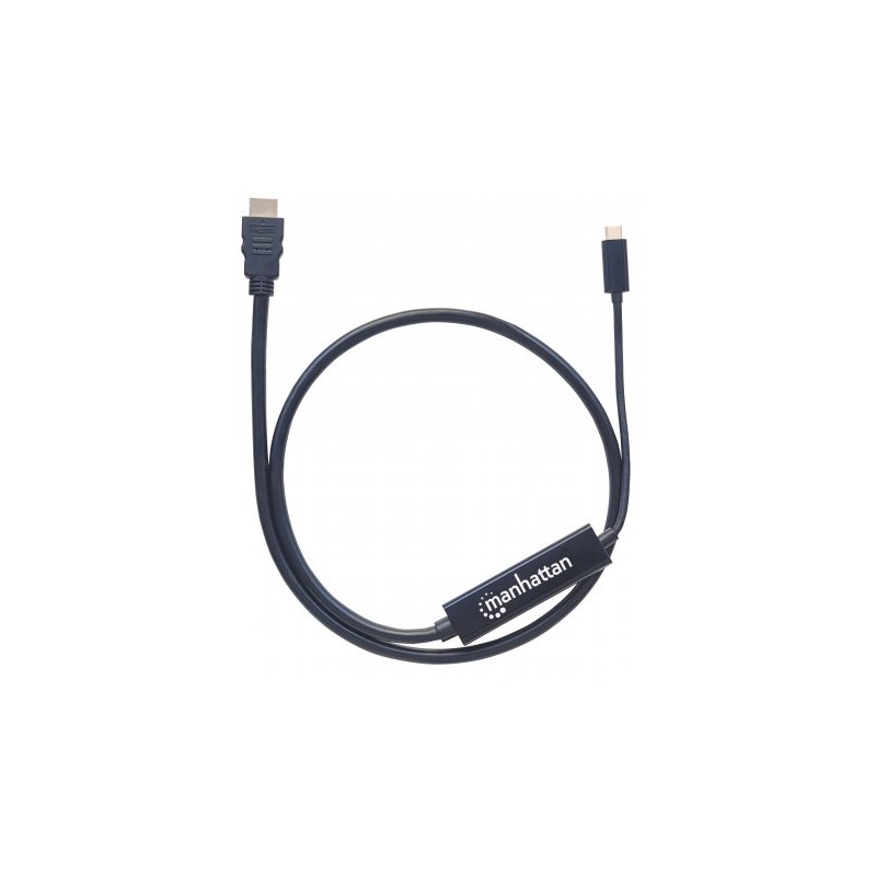 Manhattan 152235 cable interface/gender adapter USB-C HDMI Black