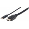 Manhattan 152235 cable interface/gender adapter USB-C HDMI Black