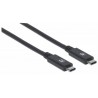 Manhattan 355223 1m USB C USB C Male Male Black USB cable