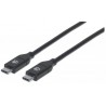 Manhattan 355247 USB cable 2 m USB C Male Black