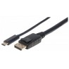 Manhattan 152471 cable interface/gender adapter USB-C DisplayPort Black