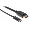 Manhattan 152471 cable interface/gender adapter USB-C DisplayPort Black