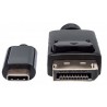 Manhattan 152471 cable interface/gender adapter USB-C DisplayPort Black