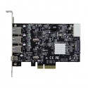 StarTech.com 4-Port USB 3.1 PCIe Card - 3x USB-A and 1x USB-C - 2x Dedicated Channels