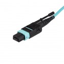 StarTech.com MPO/MTP Fiber Optic Cable - Plenum-Rated - OM3, 40Gb - Push/Pull-Tab - 5 m (15 ft.)