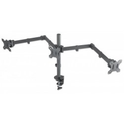 Manhattan 461658 flat panel desk mount 68.6 cm (27") Clamp Black