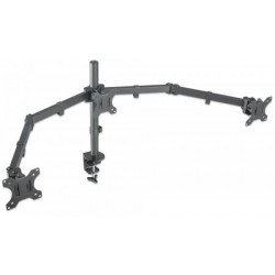 Manhattan 461658 flat panel desk mount 68.6 cm (27") Clamp Black