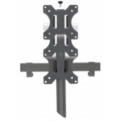 Manhattan 461658 flat panel desk mount 68.6 cm (27") Clamp Black
