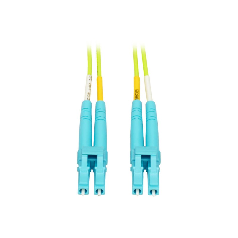 Tripp Lite LC to LC Multimode Duplex Fiber Optics Patch Cable, 1 Meter - 100Gb, 50/125, OM5, LC/LC, Lime Green