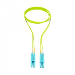 Tripp Lite LC to LC Multimode Duplex Fiber Optics Patch Cable, 1 Meter - 100Gb, 50/125, OM5, LC/LC, Lime Green