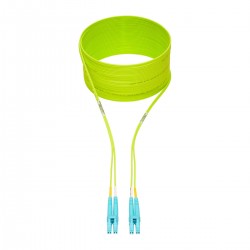 Tripp Lite LC to LC Multimode Duplex Fiber Optics Patch Cable, 5 Meter - 100Gb, 50/125, OM5, LC/LC, Lime Green