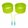 Tripp Lite LC to LC Multimode Duplex Fiber Optics Patch Cable, 15 Meter - 100Gb, 50/125, OM5, LC/LC, Lime Green