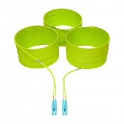 Tripp Lite LC to LC Multimode Duplex Fiber Optics Patch Cable, 20 Meter - 100Gb, 50/125, OM5, LC/LC, Lime Green