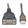 Tripp Lite USB to RS485/RS422 FTDI Serial Adapter Cable with COM Retention (USB-A to DB9 M/M), 30 in.