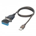 Tripp Lite USB to RS485/RS422 FTDI Serial Adapter Cable with COM Retention (USB-A to DB9 M/M), 30 in.
