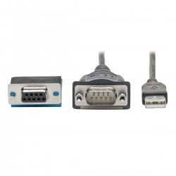 Tripp Lite USB to RS485/RS422 FTDI Serial Adapter Cable with COM Retention (USB-A to DB9 M/M), 30 in.