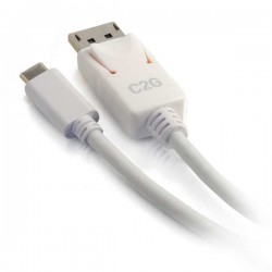 C2G 80565 cable interface/gender adapter USB-C DisplayPort White
