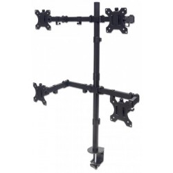 Manhattan 461566 flat panel desk mount 81.3 cm (32") Clamp Black