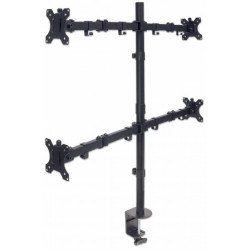 Manhattan 461566 flat panel desk mount 81.3 cm (32") Clamp Black