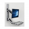 Tripp Lite Single-Display Sit-Stand Wall-Mount Workstation with Thin-Client Mount