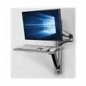 Tripp Lite Single-Display Sit-Stand Wall-Mount Workstation with Thin-Client Mount