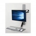 Tripp Lite Single-Display Sit-Stand Wall-Mount Workstation with Thin-Client Mount