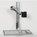 Tripp Lite Single-Display Sit-Stand Wall-Mount Workstation with Thin-Client Mount