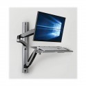 Tripp Lite Single-Display Sit-Stand Wall-Mount Workstation with Thin-Client Mount